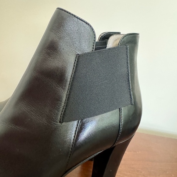 NWOB Allsaints Sarris Black Leather High Heel Booties - Picture 7 of 14